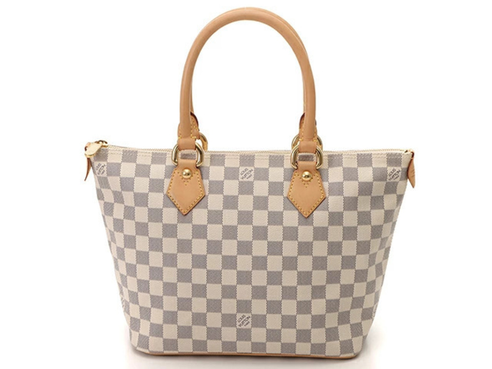 LOUIS VUITTON Saleya Handbag Damier Azur White